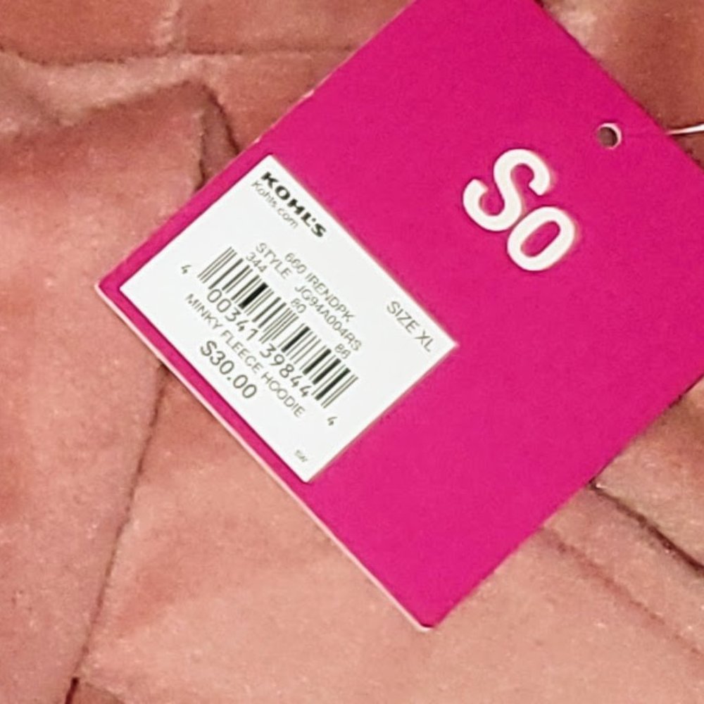 Juniors' SO® Minky Hoodie  Cuffed Size Juniors XL - Picture 5 of 7